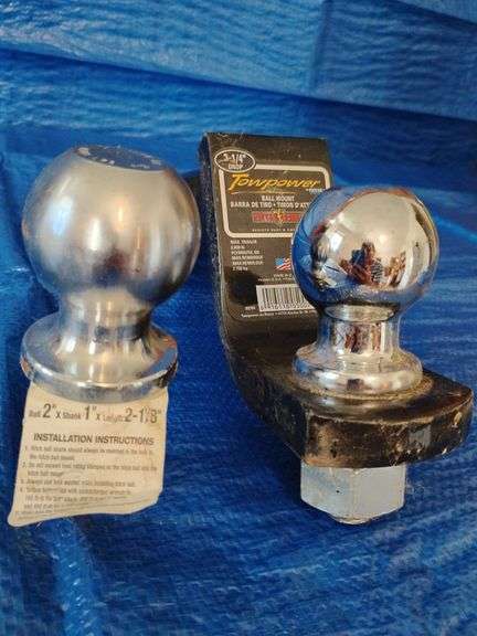 Trailer Hitch ball mount 3/4" drop, plus one ball, 6000 lb. capacity 2 pcs.