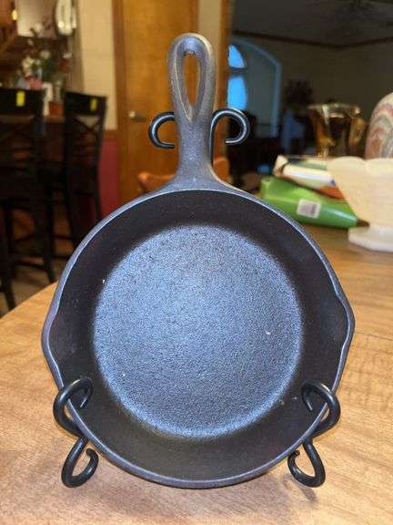 Lodge 3 cast iron skillet (marked D on bottom)…..6-3/4” image
