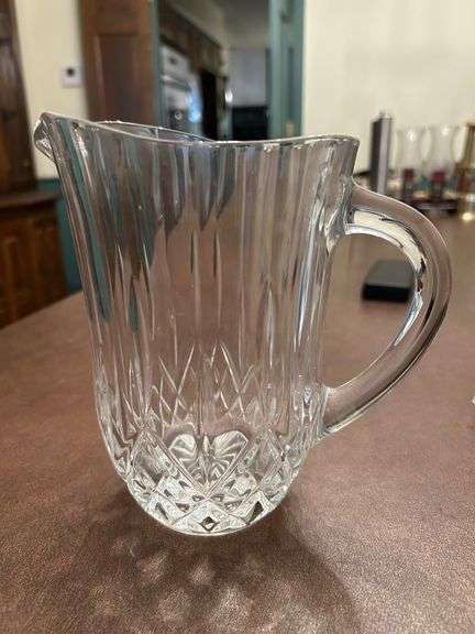 Beautiful crystal pitcher…..7-1/4” tall image