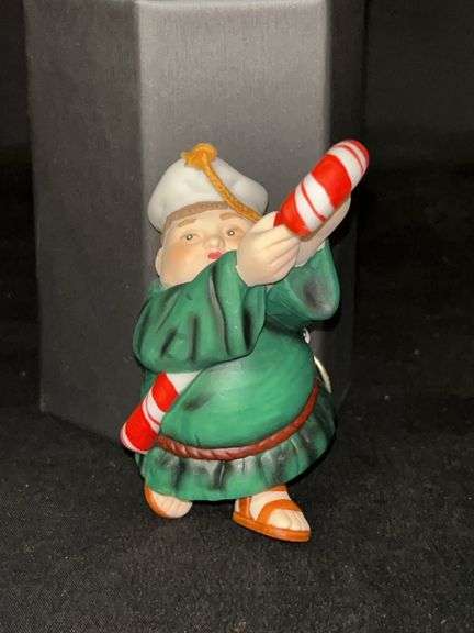 Dept. 56 porcelain Merry Makers Monk “Calvin the Candycane Striper”…..3-1/2” tall and in original box