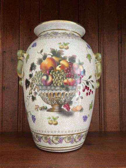 Beautiful decorative vase with fruit image