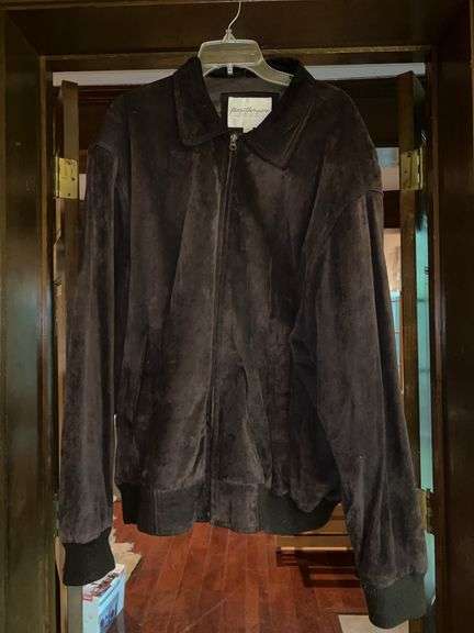 Norm Thomas brown suede leather jacket….size XXL image