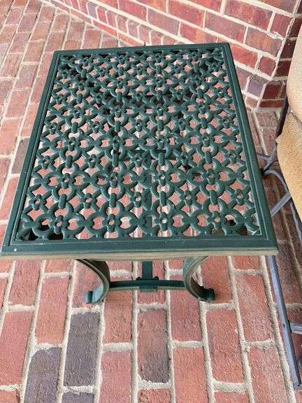 Metal green outdoor end table image