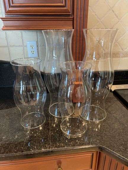 Glass Hurricane Candle Holders image