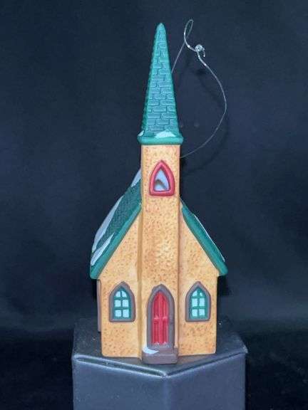 Dept. 56 porcelain Merry Makers Monks “Porcelain Church Christmas Ornament”…..5” tall and in original box