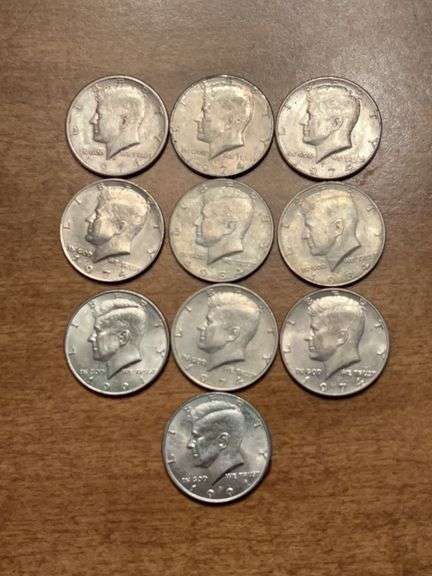 (10) Kennedy Half Dollars…..1971-D, 1974-D, 1974, 1984-P and 1991-D image