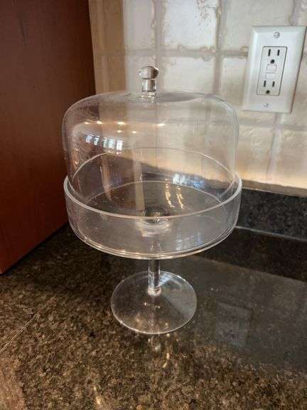 Glass Cake Stand with Dome Lid image