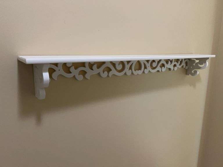 Pretty Wooden White Display Shelf image