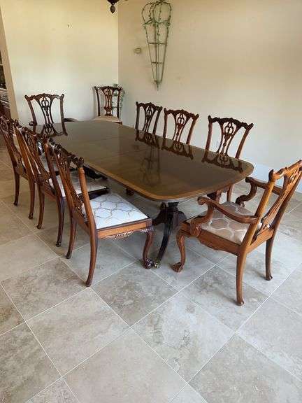 Hickory white hippo, white style dining table, and chairs image