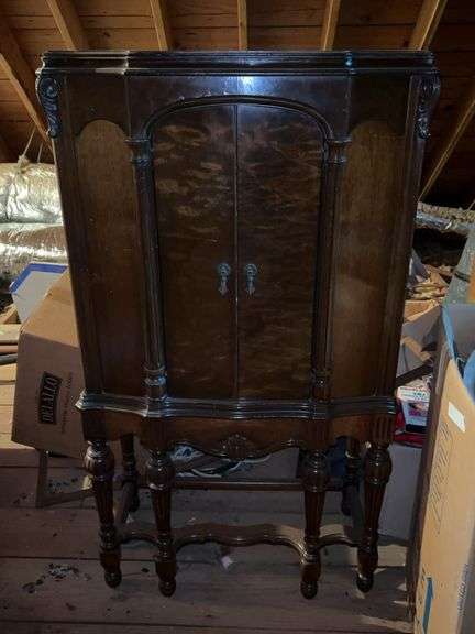 Antique Philco Radio Cabinet (completely gutted)…..needs TLC or could be refurbished for a useful cabinet image