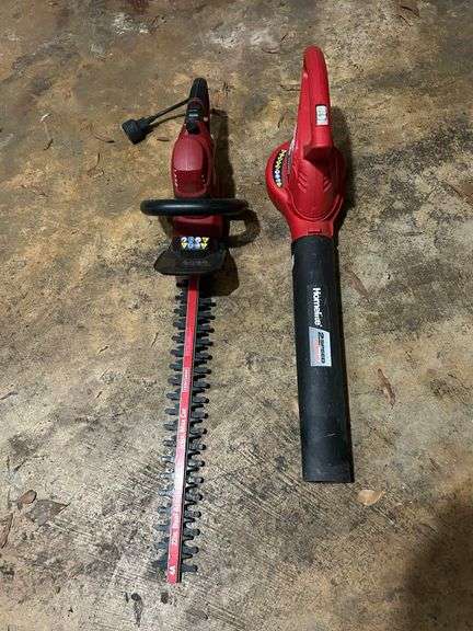 (2) corded yard tools…..Craftsman hedge trimmers and HomeLite blower image