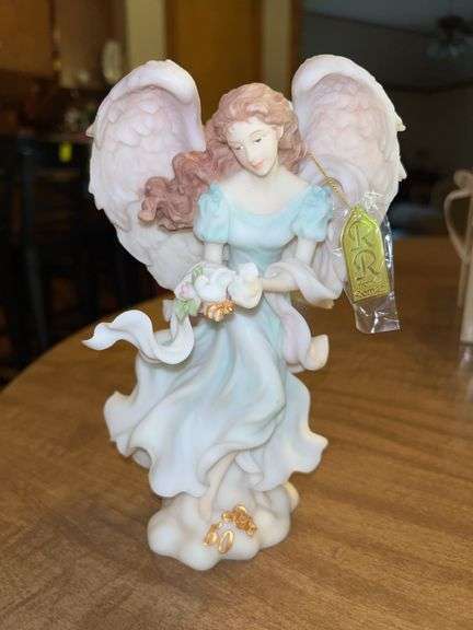 Beautiful Seraphim Classics Happy Anniversary “50 Years of Love” figurine (84393) exclusively for Roman, Inc. in original box with COA…..7-3/4” tall image
