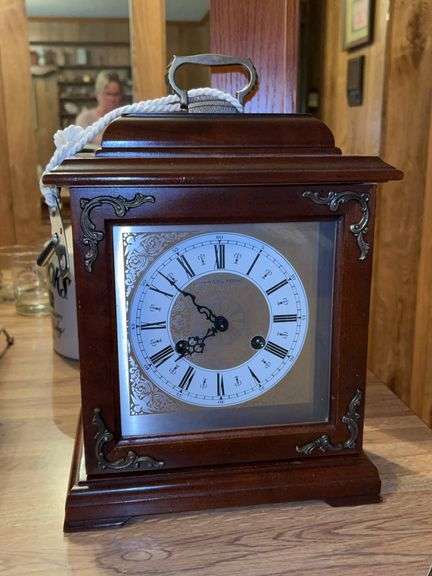 Franz Hermle Two (2) Jewels Clock (140-010)…..working condition but needs adjusting to perfect timing….with key image