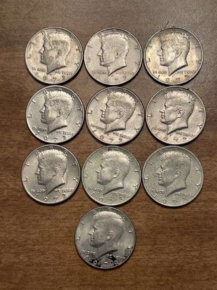 (10) Kennedy Half Dollars….1972-D, 1973 and 1979 image