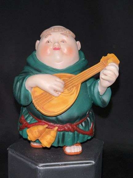 Dept. 56 porcelain Merry Makers Monks “Martin the Mandolinist”…..4” tall and in original box