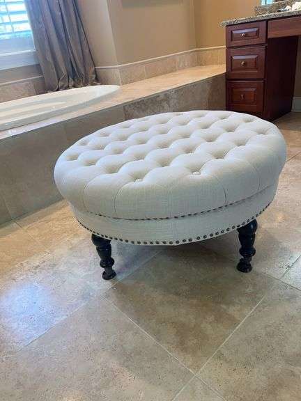 Round Tufted Ottoman image
