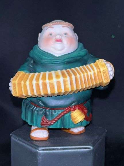 Dept. 56 porcelain Merry Makers Monks “Clarence the Concertinist”…..3-1/2” tall and in original box