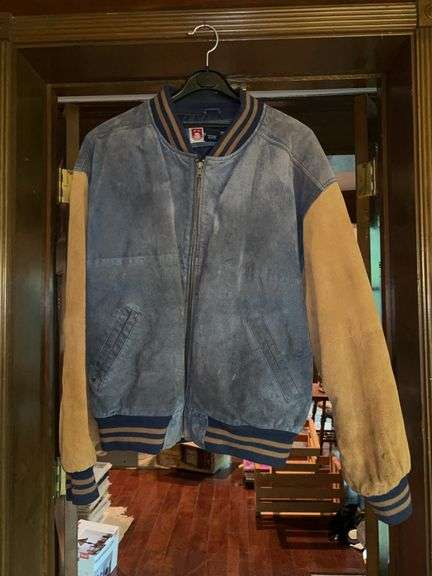 Free Country leather letterman-style jacket…..size 2XL image