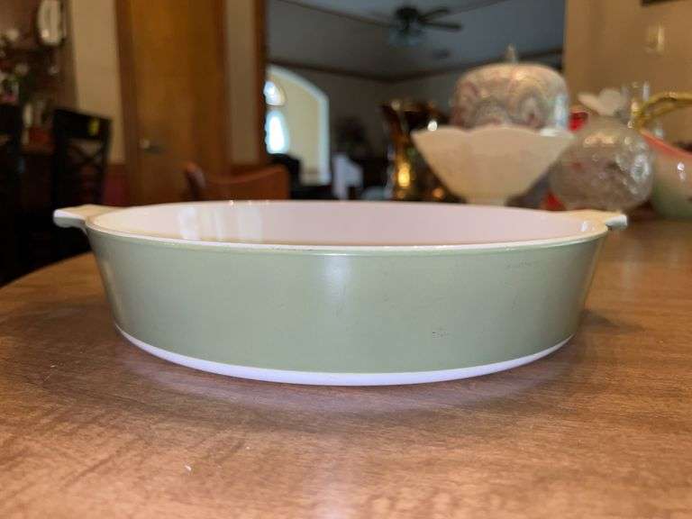 Vintage Avocado Green Corning Ware 10” Skillet…..No Lid image