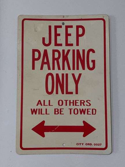 JERP PARKING ONLY very lightweight metal sign…..12 x 18 image