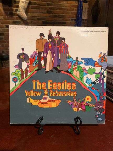 The Beatles “Yellow Submarine” album….has name written in top left corner image