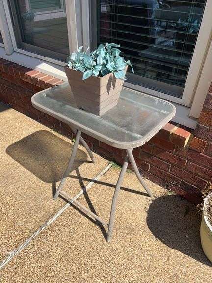 Medium Glass Top Patio Table