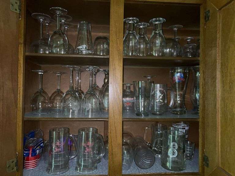 Contents of kitchen cabinet glassware…..wide variety of style and design image