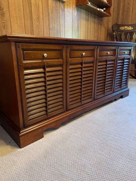 MCM Sears Colonial (528.31314100) RCA Stereo Console and contents…..62 x 17 x 27 tall image