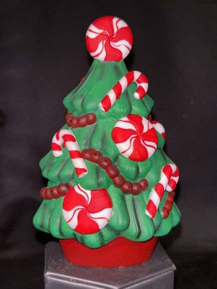 Dept. 56 porcelain Merry Makers Monks “The Peppermint Tree”…..5-1/2” tall and in original box (lid is torn)