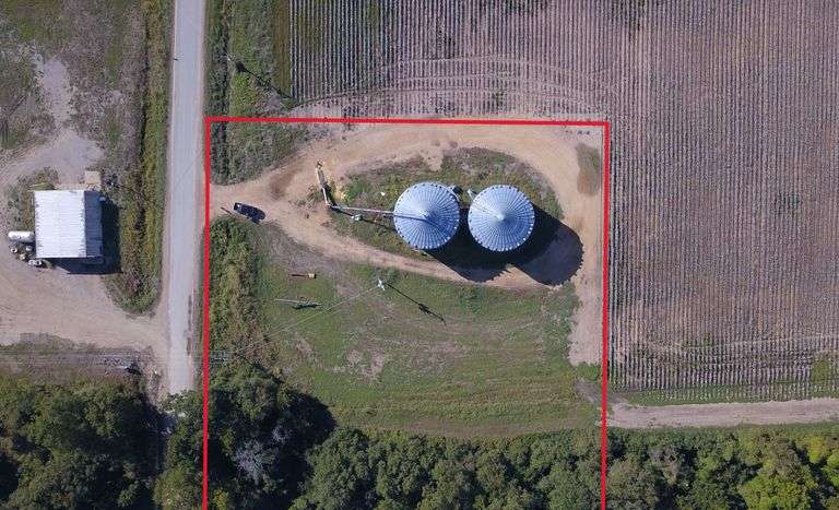 Two 56,000 Bushel Grain Bins image
