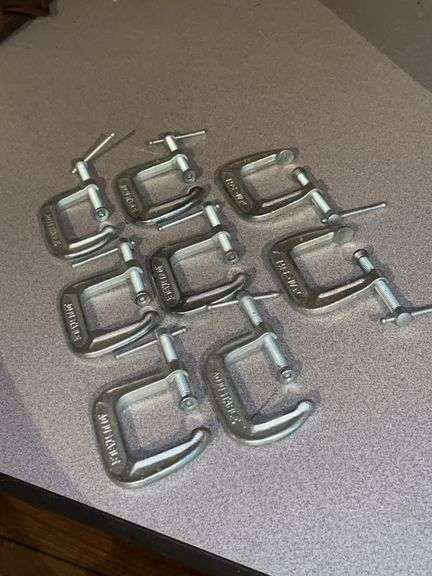 Set of (8) small C clamps image