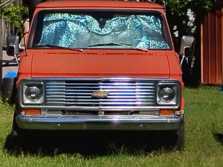 1974 Chevrolet chevyvan 10 1974 chevyvan 10, Shorty Van, Scooby-Dooish V8, MFD 03/74, GVWR 4500, GAWR FRT 2620 RER 2300, Wheel Base 110, Crimson Red, Chrome Bumpers, Light Duty Chassis, came with V8-350-2, 1/2Ton, Panel Model Type, Assembled at Lordstown, Battery good, Definitely rough, but straight Does not appear to have ever been wrecked. Does not start, Passenger Door does not open, some rust bottom driver door and step well,