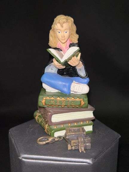 Dept. 56 Harry Potter Secret Box Series “Hermoine the Bookworm” with charm in original box….limited edition year 2000 production…..small tear on corner of box