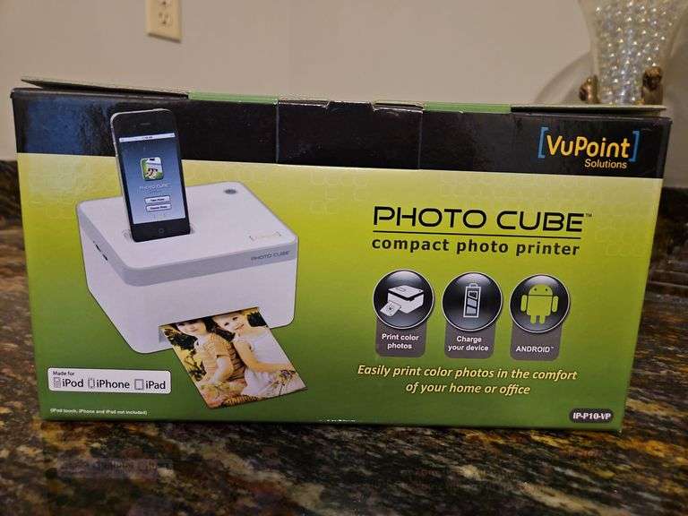 VuPoint Solutions PHOTO CUBE compact photo printer model IP-P10-VP UNTESTED... image