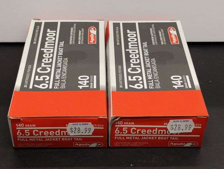 Two 20 Cartridge Boxes Aguila 6.5 Creedmoor 140 Grain FMJBT image