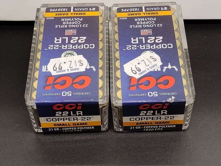 Two 50 Cartridge Boxes CCI 22 LR Polymer 21gr image