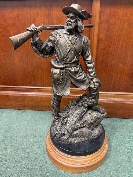 RARE Piece Set! Only 1 of 2 that Exists! “Trailblazer” Bronze Statue by Rick Terry 2004 image