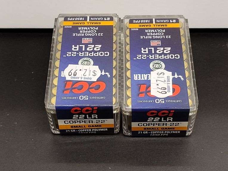 Two 50 Cartridge Boxes CCI 22 LR Polymer 21gr image
