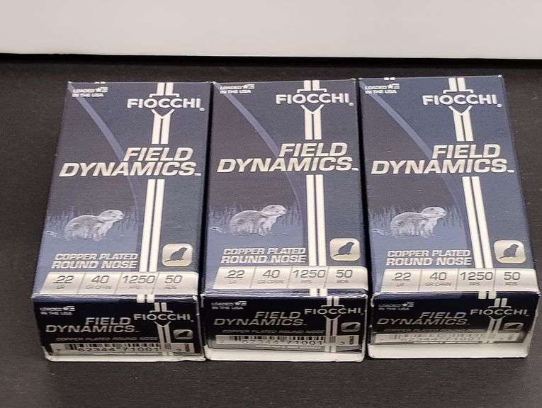 Three 50 Cartridge Boxes Fiocchi 22 LR 40gr image