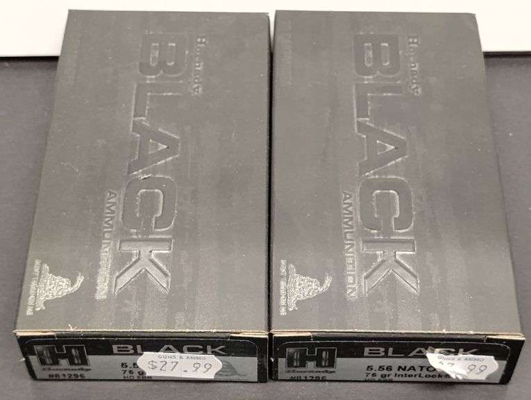 Two 20 Cartridge Boxes Hornady Black 5.56 NATO 75 Grain InterLock image