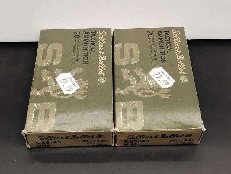Two 20 Cartridge Boxes Sellier & Bellot Tactical Ammunition 5,56 x 45 55 Grains 3.6g image