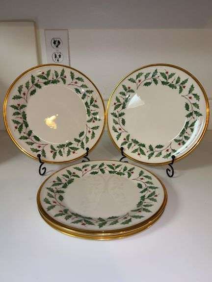 Set of (4) LENOX Holiday 8” Salad Plates from the Dimension Collection image