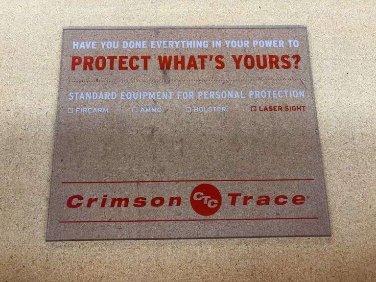 12” Clear “Protect What’s Yours” Crimson Trace Gun Mat image