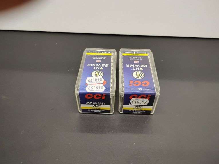 Two 50 Cartridge Boxes of CCI 22 WMR 30 Grain Polymer image