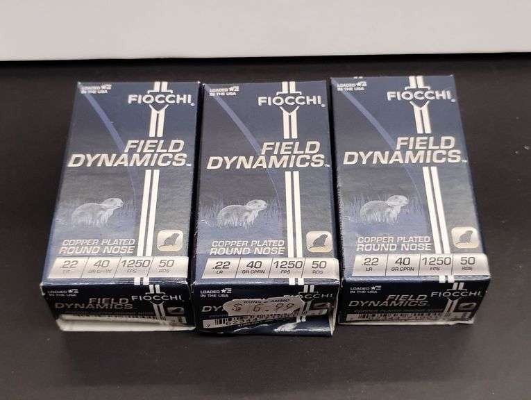 Three 50 Cartridge Boxes Fiocchi 22 LR 40gr image