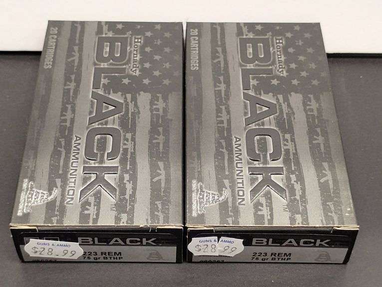 Two 20 Cartridge Boxes Hornady Black 223 Rem. 75 Grain image