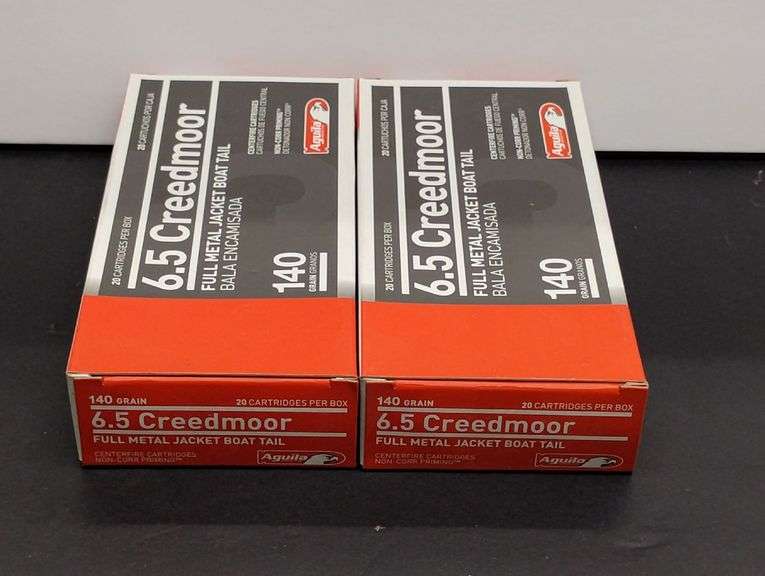 Two 20 Cartridge Boxes Aguila 6.5 Creedmoor 140 Grain FMJBT image