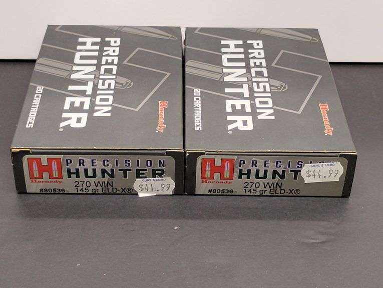 Two 20 Cartridge Boxes Hornady Precision Hunter 270 WIN 145 Grain ELD-X image