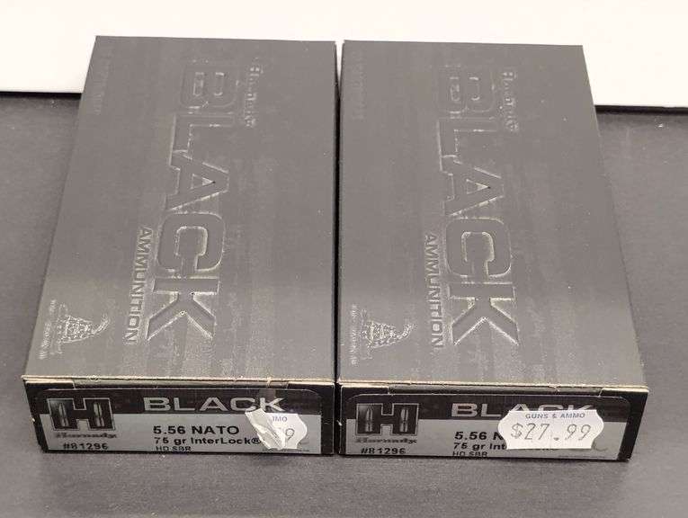 Two 20 Cartridge Boxes Hornady Black 5.56 NATO 75 Grain InterLock image