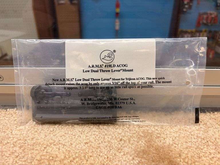 A.R.M.S. ACOG Low Dual Throw Lever Mount #19LD image